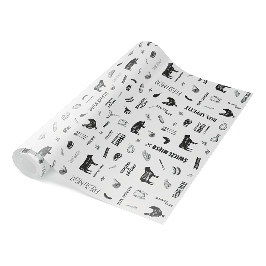 Papier biały PE 35cm rolka 10 kg NU Mięso